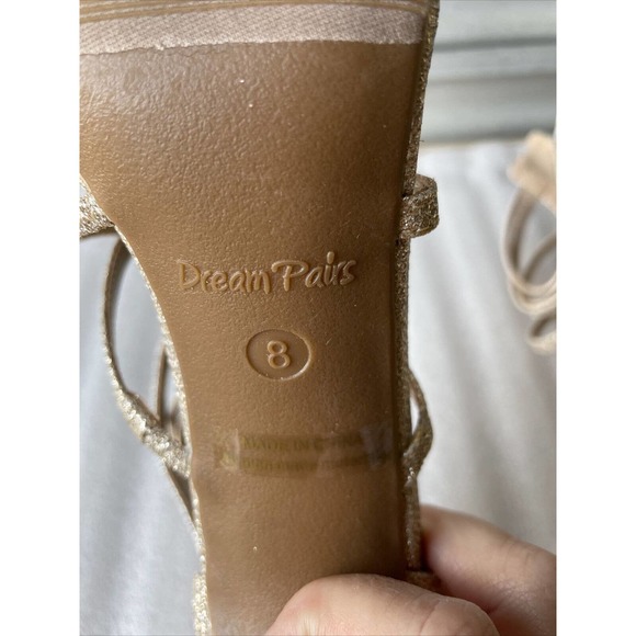 Women 8 Open Toe Ankle Strappy Back Zipper Heeled Sandals Dress Shoes - Picture 6 of 7